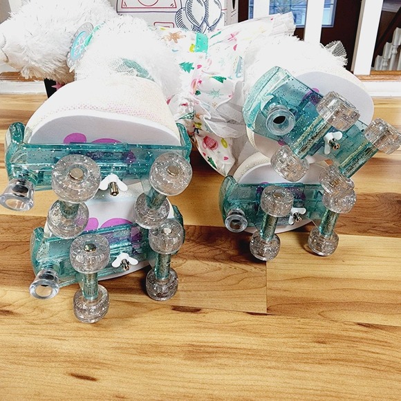 Build a Bear Merry Mission Glacial Glisten Reindeer Christmas & Rare Teal Skates - Picture 6 of 12